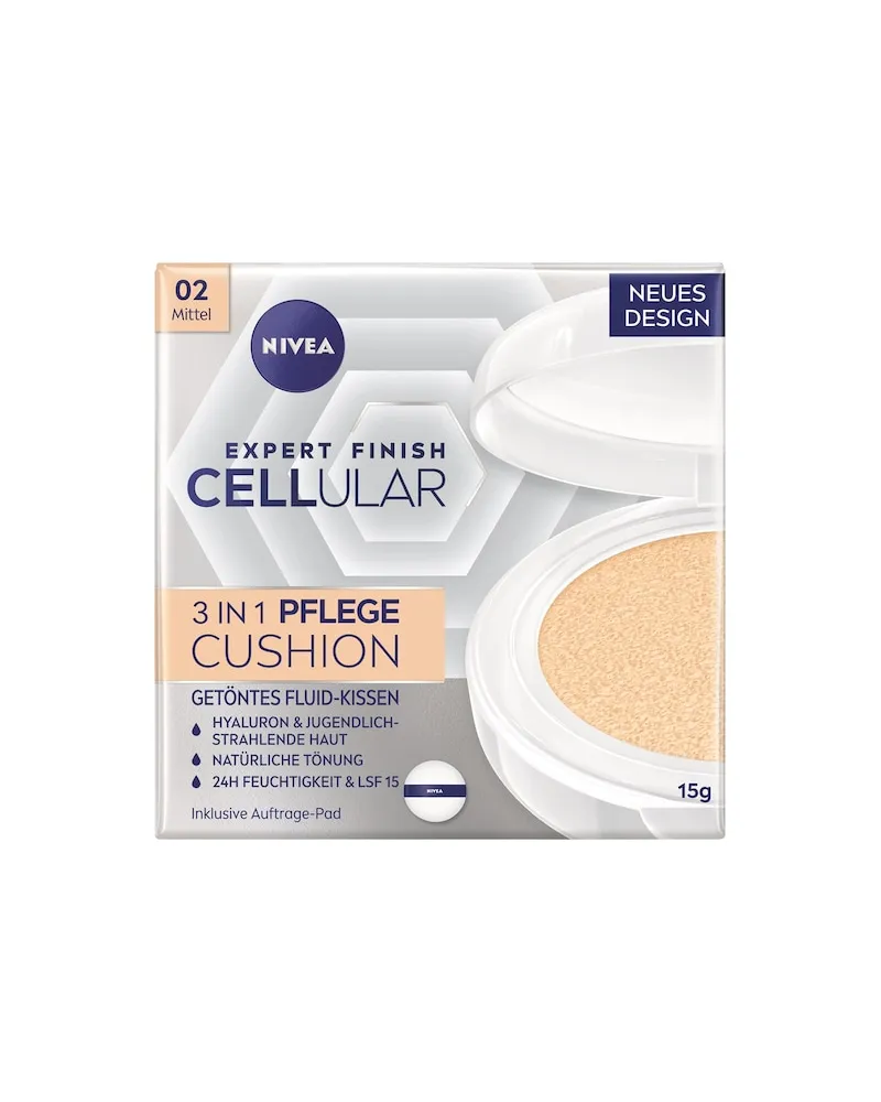 Nivea Gesichtspflege Make-upHyaluron Cellular Expert Finish 3in1 Pflege Cushion 02 Medium 1.232,67 € / 1 l 