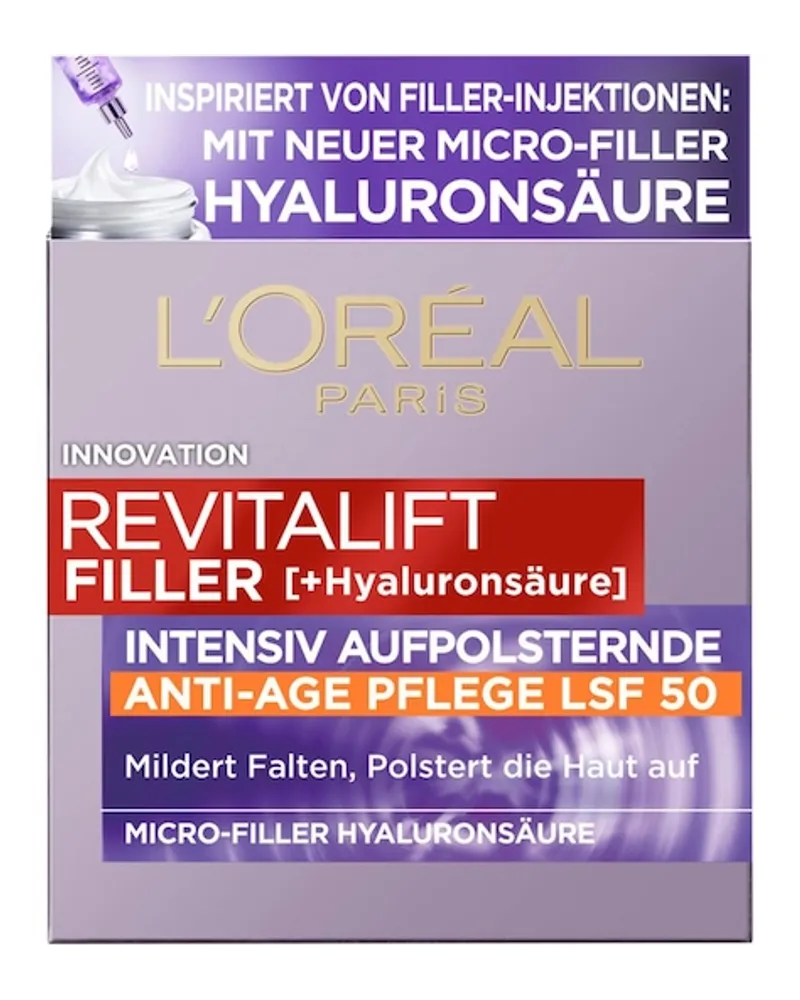 L'Oréal Gesichtspflege Tag & Nacht Filler Aufpolsternde Tagespflege LSF 50 