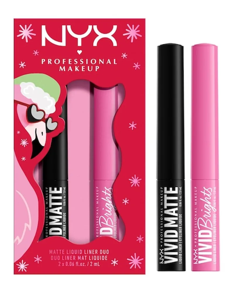 NYX Cosmetics Augen Make-up Eyeliner Holiday Limited EditionGeschenkset Vivid Matte Liquid Eyeliner Schwarz Vivid Brights Liquid Eyeliner Pink 