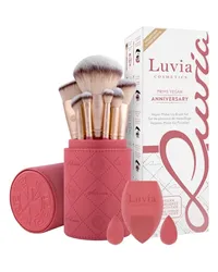 Luvia Cosmetics Pinsel Pinselset Prime Vegan Anniversary 202 Powder Brush XL + 213 Blush Brush + 114 Buffer + 135 Prime Concealer + 204 Highlighter + 222 Contour Brush + 314 Eye Shader + 323 Smudger + 328 Soft Blender + 430 Brow Duo + Diamond Makeup Sponge + Mini Blender Set + Brush Tube 