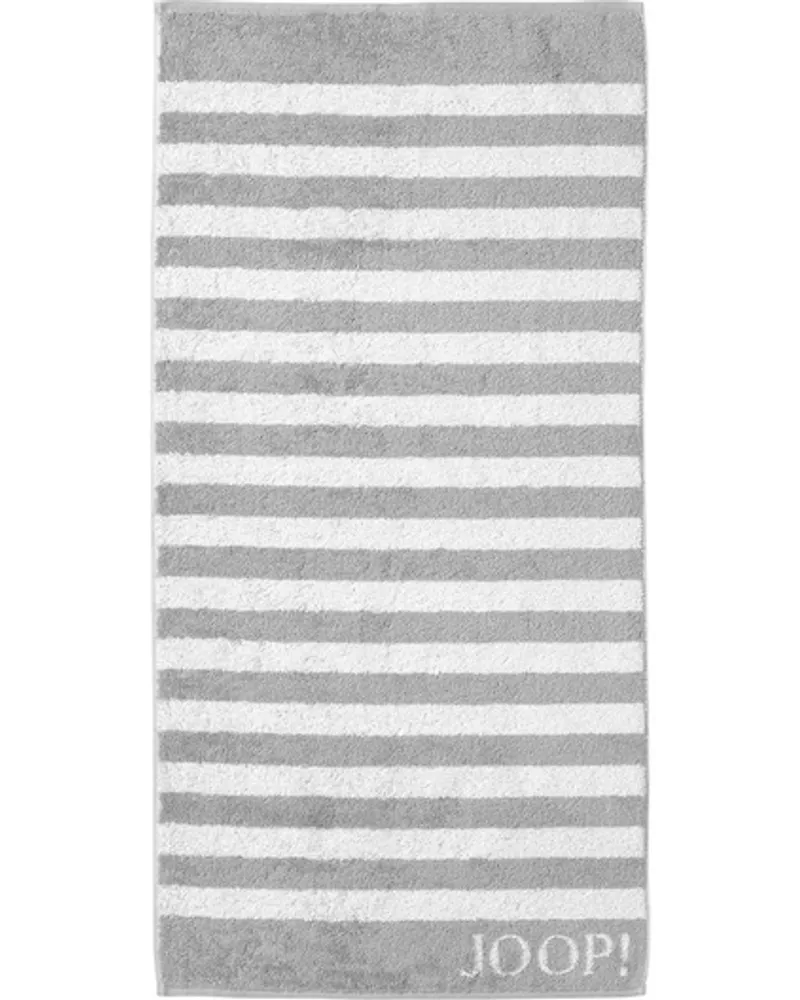 JOOP! Handtücher Classic Stripes Handtuch Silber 50 x 100 cm 