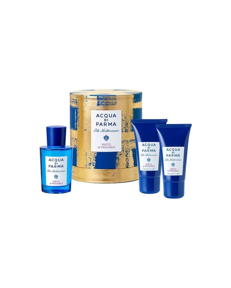 ACQUA DI PARMA Acqua-di-Parma Unisexduefte Blu-MediterraneoLimited EditionMirto di Panarea Geschenkset Mirto di Panarea Eau de Toilette 100 ml + Mirto di Panarea Hand- und Body Wash 75 ml + Mirto di Panarea Hand- und Körperlotion 75 ml 163,00 