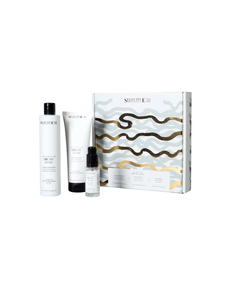 Selective Professional Selective-Professional Haarpflege OnCare-RepairRepair Box Restructuring Shampoo 275 ml + Restructuring Balm 250 ml + Smoothing Fluid 50 ml 55,04 