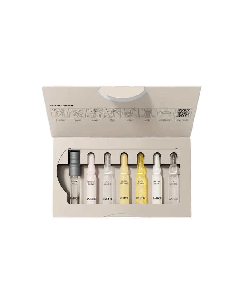 Babor Gesichtspflege Ampoule-ConcentratesPerfect Skin Ampoules SetGeschenkset Hydra Plus Perfect Glow SOS Calming Nutri Restore Multi Vitamin Active Night Lift Express 2 ml 