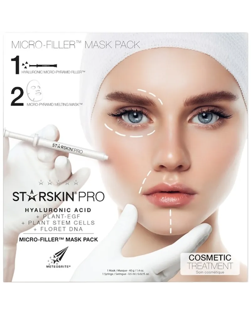 STARSKIN Masken Gesicht Hyaluronic Acid Face Mask Set Micro-Filler Face: 1 Mask 40 g + 1 Syringe 0,5 ml 