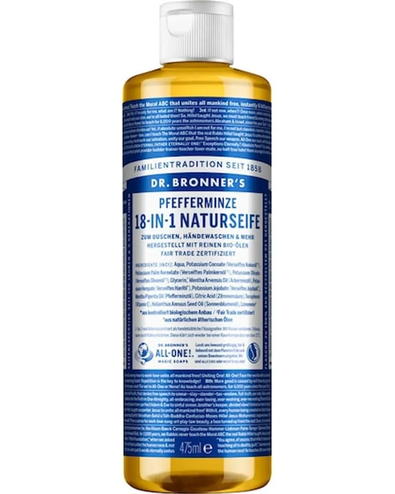 Dr. Bronner's Pflege Flüssigseifen Pfefferminze 18-in-1 Naturseife 