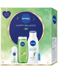 Nivea Körperpflege Duschpflege Geschenkset Lemongrass Pflegedusche 250 ml + LABELLO Hydro Care mit Sheabutter 5,5 ml + Fresh Pure Deo Roll-On 50 ml + Aloe & Pflege Body Lotion 400 ml 