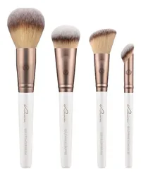 Luvia Cosmetics Pinsel Pinselset Prime Vegan Flawless Face Set Prime Concealer + Blush Brush + Angled Buffer + Powder Brush 