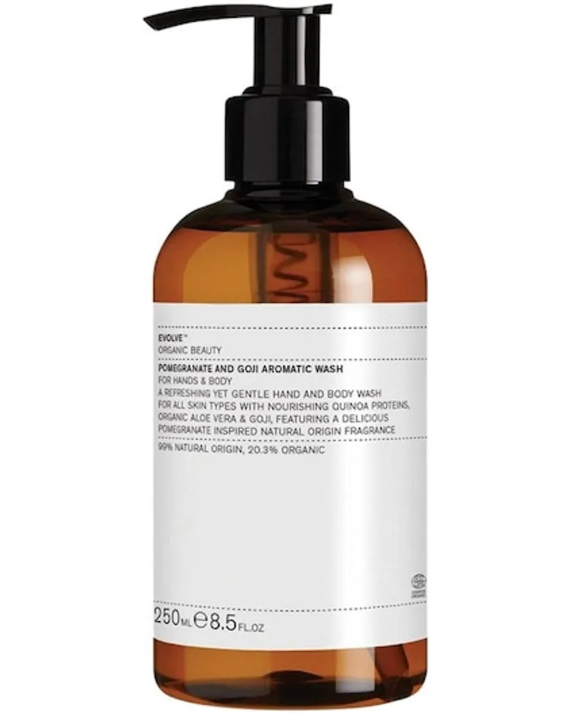 Evolve Organic Beauty Körper & Haarpflege Körperreinigung Pomegranate & Goji Aromatic Wash 