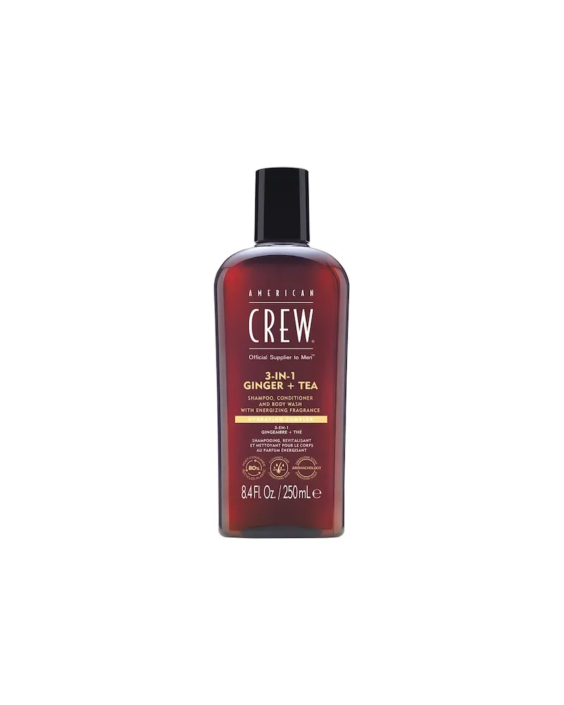 American Crew Haare, Körper & Gesicht Haarpflege & Körperpflege 3-in-1 Ginger + Tea Shampoo, Conditioner and Body Wash 