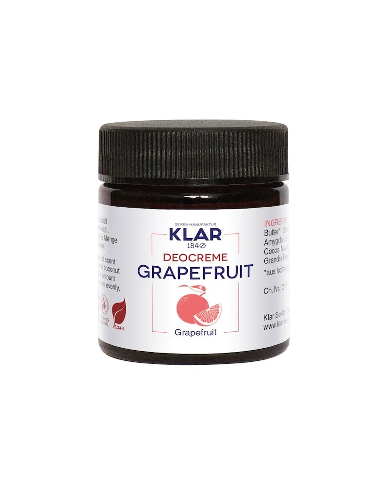Klar Seifen Klar-Seifen Pflege Feste-DeocremeGrapefruit 316,67 € / 1 l 