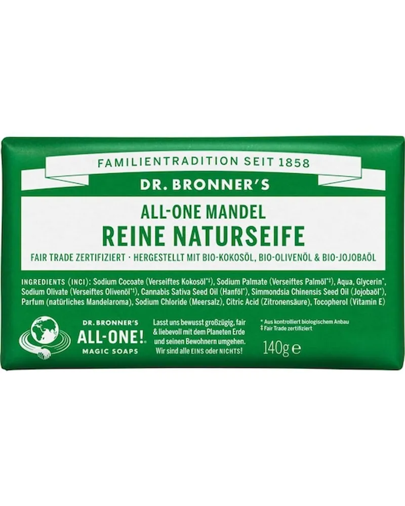 Dr. Bronner's Pflege Feste Seifen All-One Mandel Reine Naturseife 