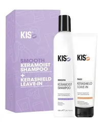 KIS Keratin Infusion System Haare Smooth Duo Set KeraMoist Shampoo 300 ml + KeraShield Leave-in 150 ml 