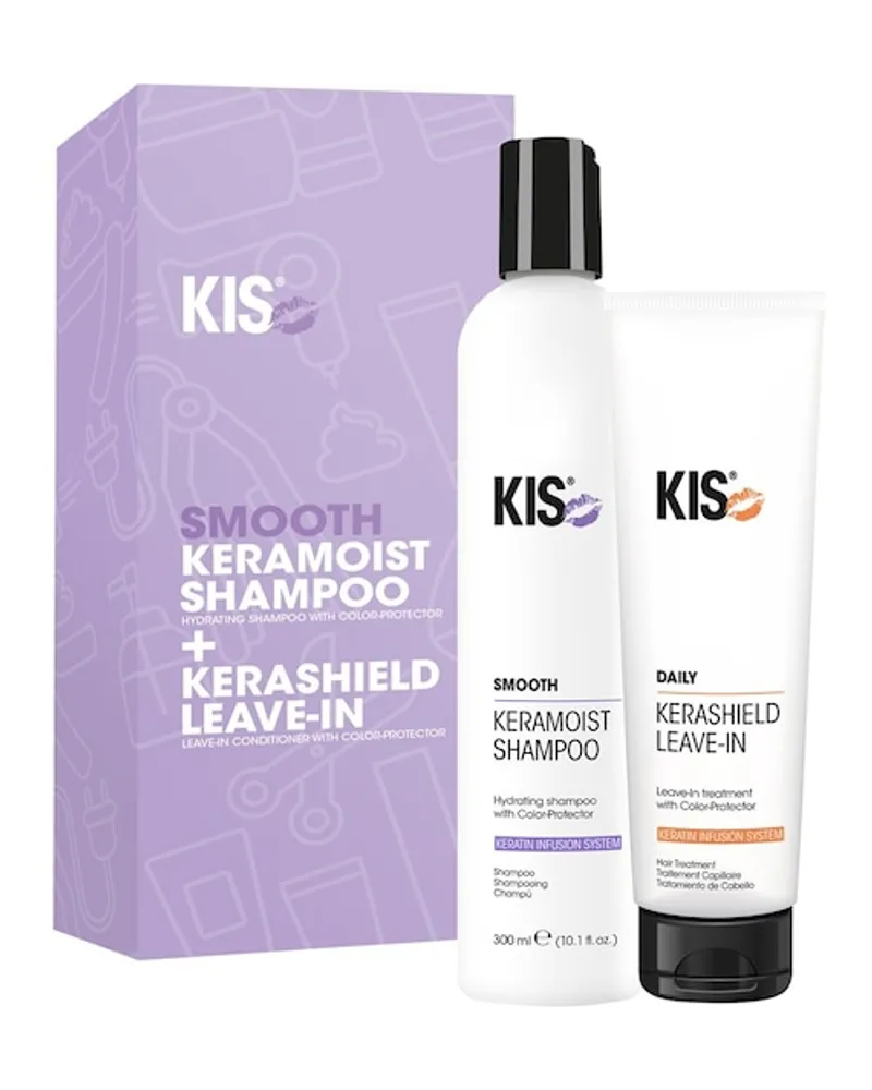 KIS Keratin Infusion System Haare Smooth Duo Set KeraMoist Shampoo 300 ml + KeraShield Leave-in 150 ml 