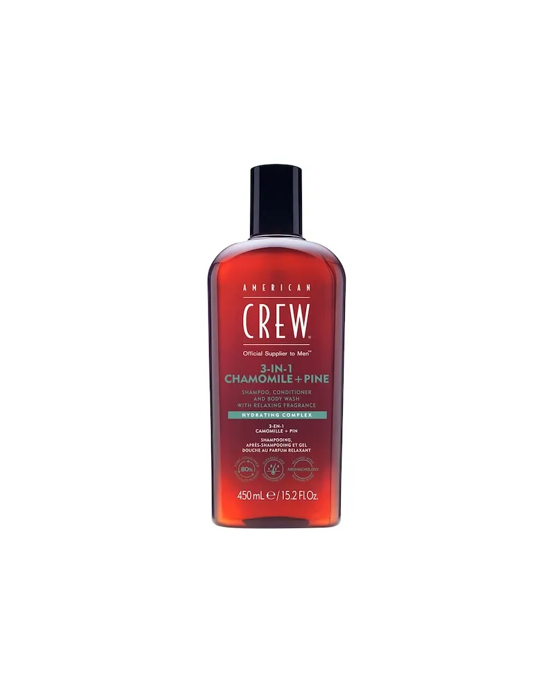 American Crew Haare, Körper & Gesicht Haarpflege & Körperpflege 3-in-1 Chamomile + Pine Shampoo, Conditioner and Body Wash 