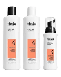 NIOXIN Haarpflege System 4 Colored Hair Progressed Thinning3-Step-System Set Scalp + Hair Shampoo 150 ml + Scalp + Hair Conditioner 150 ml + Scalp Care + Hair Thickening Treatment 40 ml 