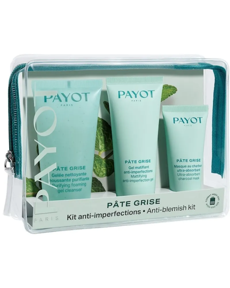 Payot Pflege Pâte Grise Limited EditionTrio Pâte Grise 2023 Gelée Nettoyante Moussante Purifiante 50 ml +  Masque Au Charbon Ultra-Absorbant 15 ml + Gel Matifiant Anti-Imperfections 30 ml 