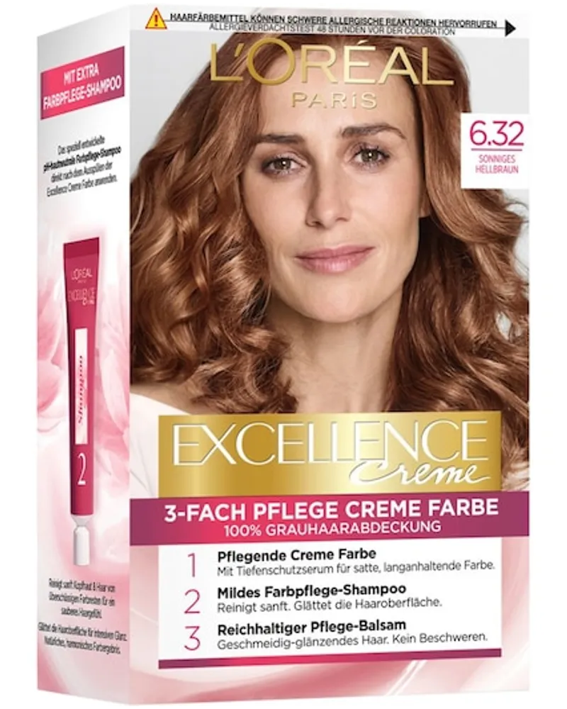 L'Oréal Haarfarbe Collection Excellence Creme 3-Fach Pflege Creme Farbe 5.5 Schokobraun 