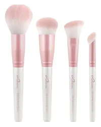 Luvia Cosmetics Pinsel Pinselset Prime Vegan Candy Flawless Face Set Prime Concealer + Blush Brush + Angled Buffer + Powder Brush 