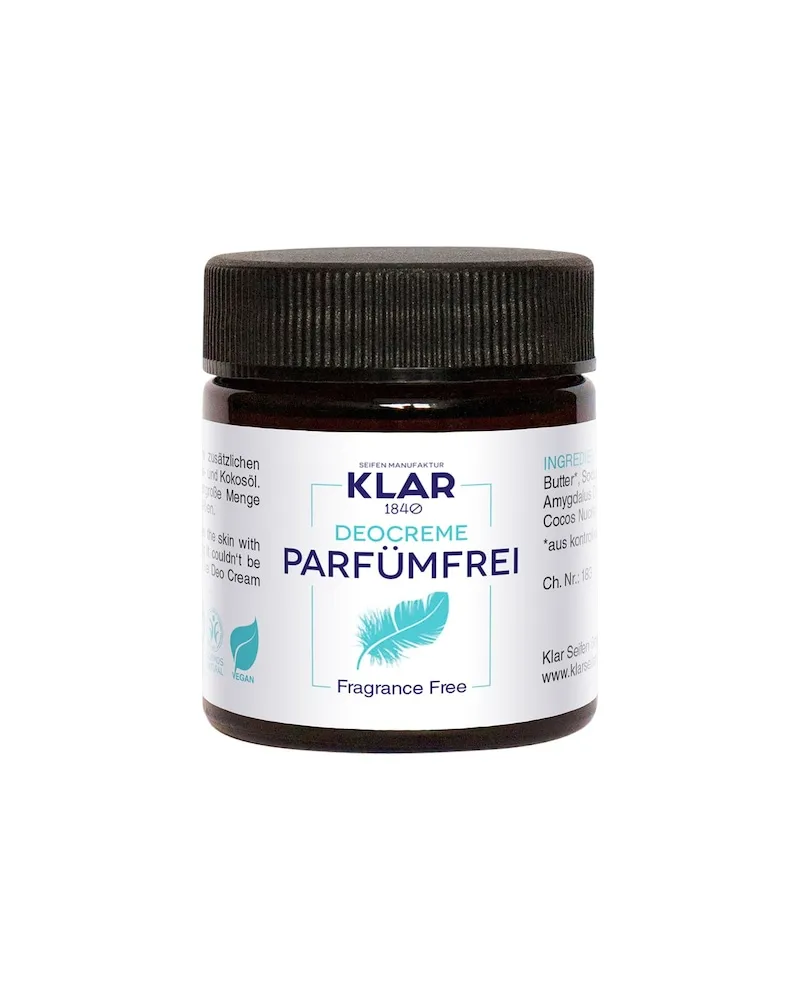 Klar Seifen Klar-Seifen Pflege Feste-DeocremeParfümfrei 316,67 € / 1 l 