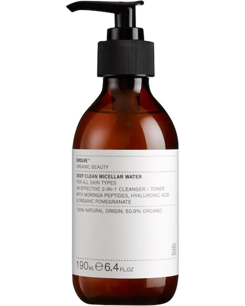 Evolve Organic Beauty Gesichtspflege Reiniger & Toner Deep Clean Micellar Water 