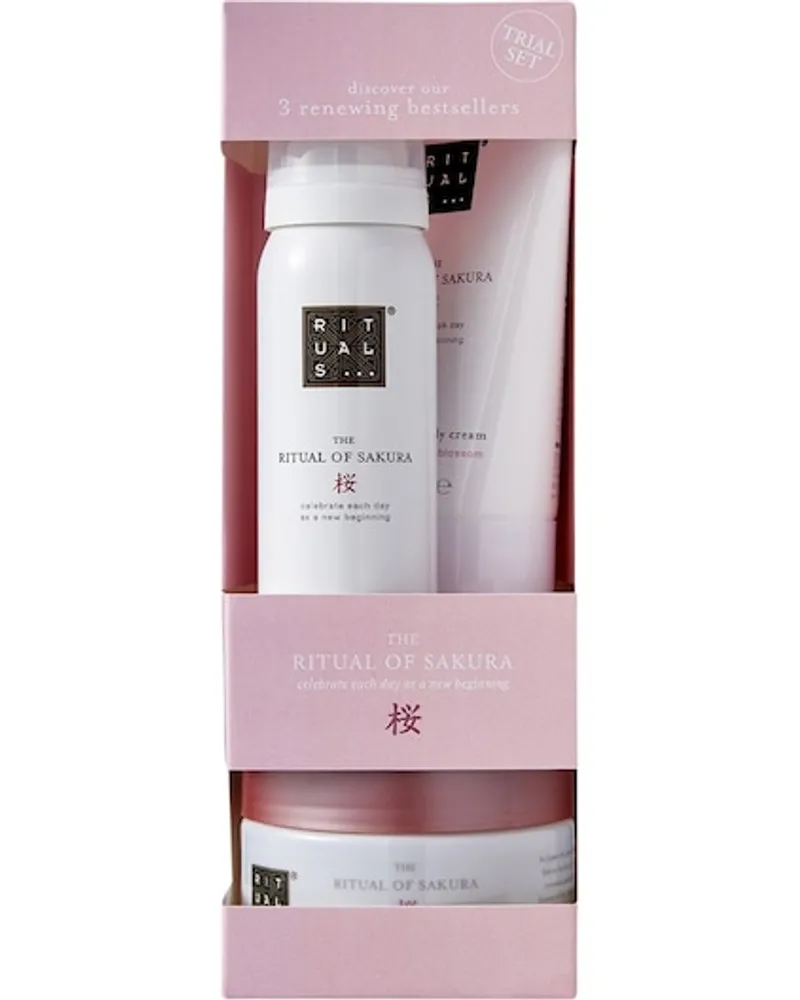 RITUALS Rituale The Ritual Of Sakura Geschenkset Magic Touch Body Cream 70 ml + Sensational Foaming Shower Gel 50 ml + Renewing Body Scrub 125 g 