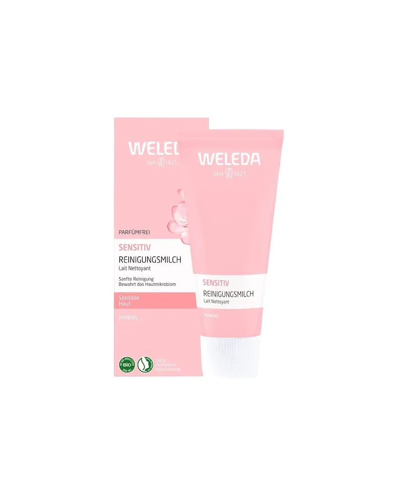 Weleda Gesichtspflege ReinigungMilde Reinigung mit Mandel- und Pflaumenkernölen für sensible HautSensitiv Reinigungsmilch Mandel 119,47 € / 1 l 
