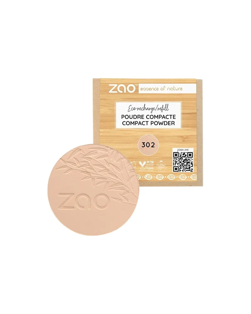 Zao Gesicht Mineral-PuderRefill Compact Powder 306 Porcelain 