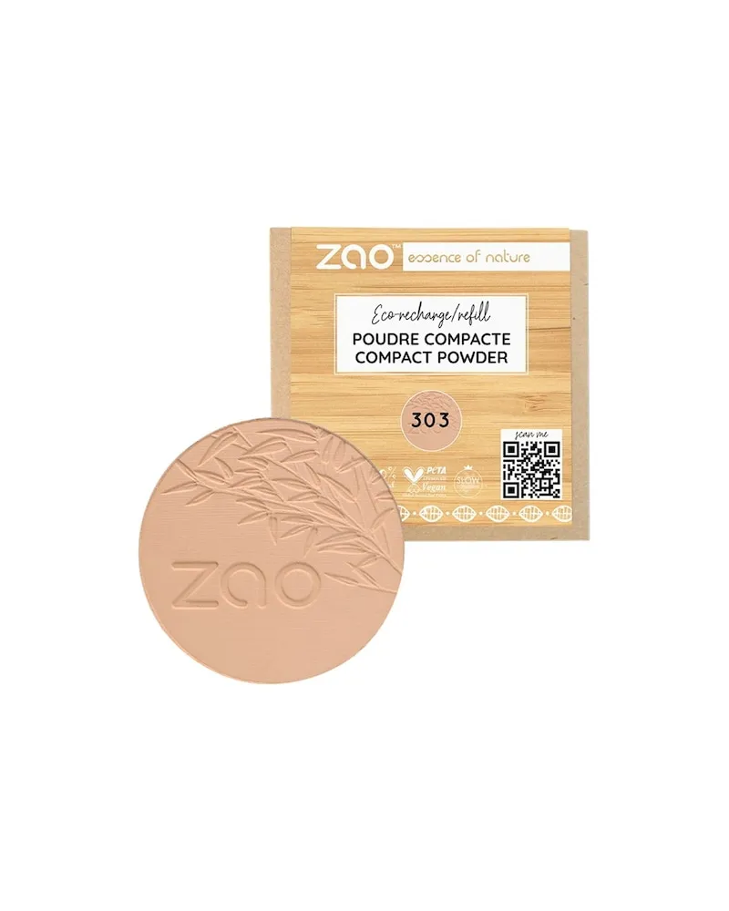 Zao Gesicht Mineral-PuderRefill Compact Powder 306 Porcelain 