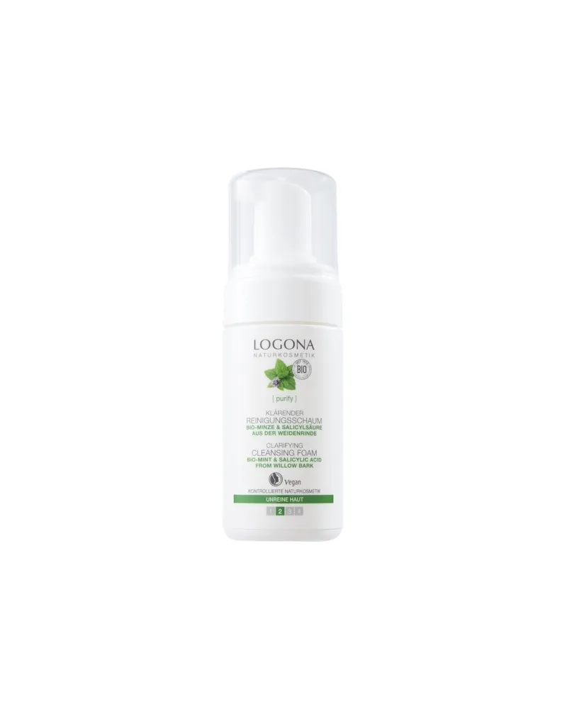 Logona Gesichtspflege ReinigungBio-Minze & Salicylsäure aus WeidenrindeKlärender Reinigungsschaum 96,10 € / 1 l 