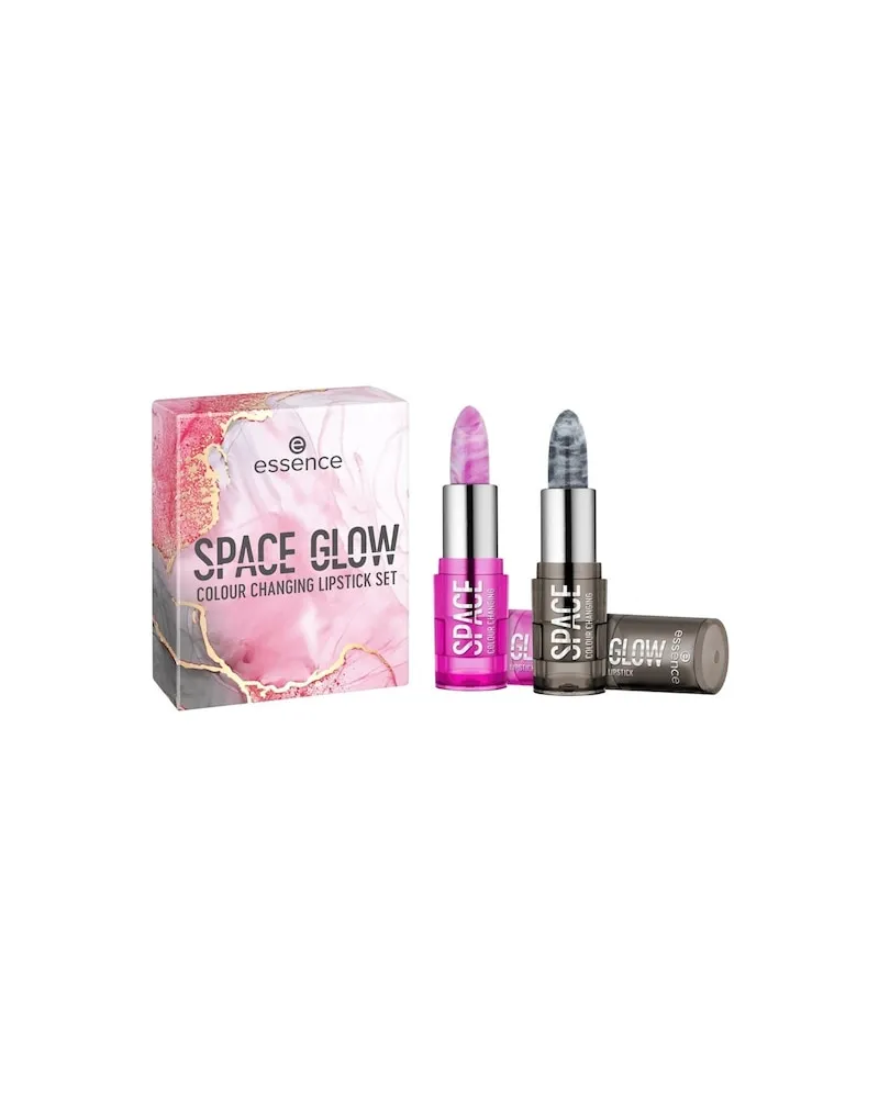 essence Lippen LippenstiftSpace Glow Lipstick Set SPACE GLOW colour-changing lipstick 01 Galaxy SPACE GLOW colour-changing lipstick 02 Universe 3,2 g 