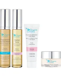 The Organic Pharmacy Pflege Gesichtspflege Geschenkset Peppermint Facial Wash 10 ml + Herbal Toner 10 ml + Purifying Seaweed Clay Mask 10 ml + Manuka Face Cream 10 ml 