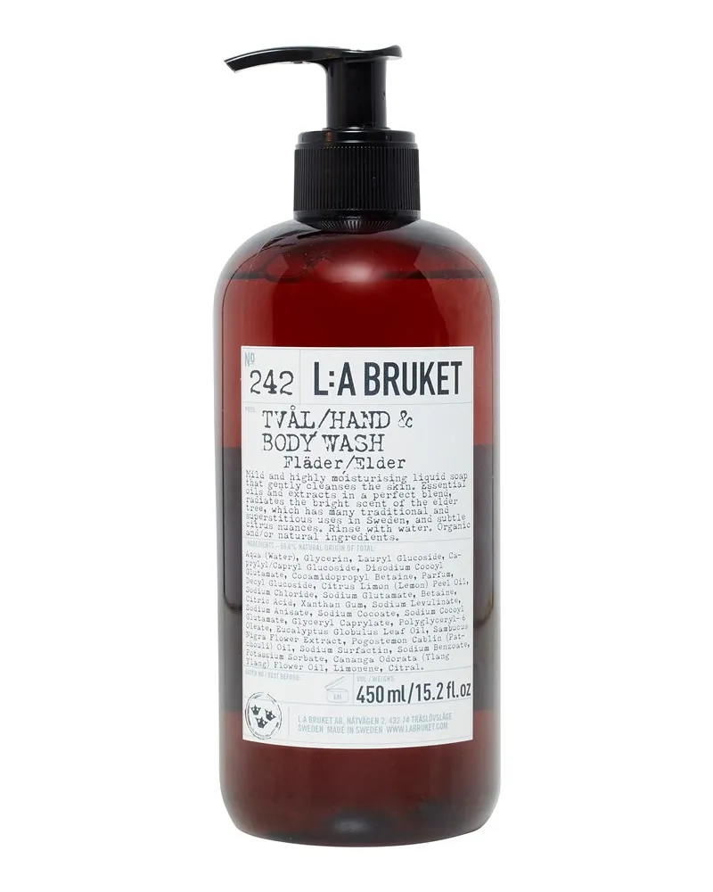 L:A Bruket LA-BRUKET Koerperpflege Reinigung242 Hand & Body Wash Elder 62,04 € / 1 l 