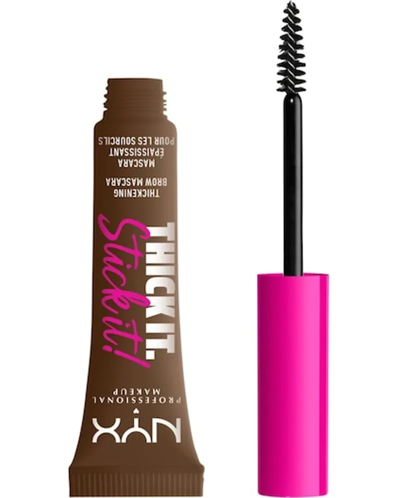 NYX Cosmetics Augen Make-up Augenbrauen Thick It Stick It Brow Gel Mascara 06 Brunette 