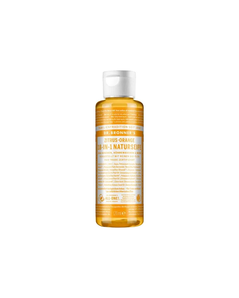 Dr. Bronner's Pflege Flüssigseifen Zitrus-Orange 18-in-1 Naturseife 