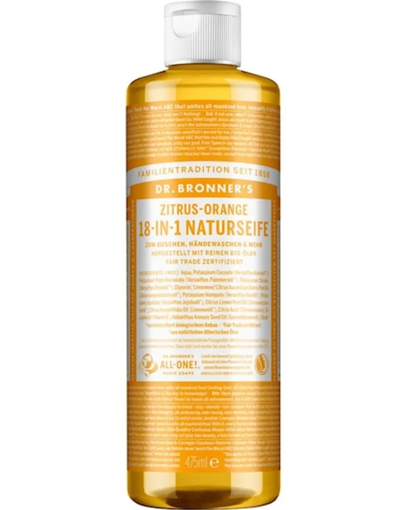 Dr. Bronner's Pflege Flüssigseifen Zitrus-Orange 18-in-1 Naturseife 