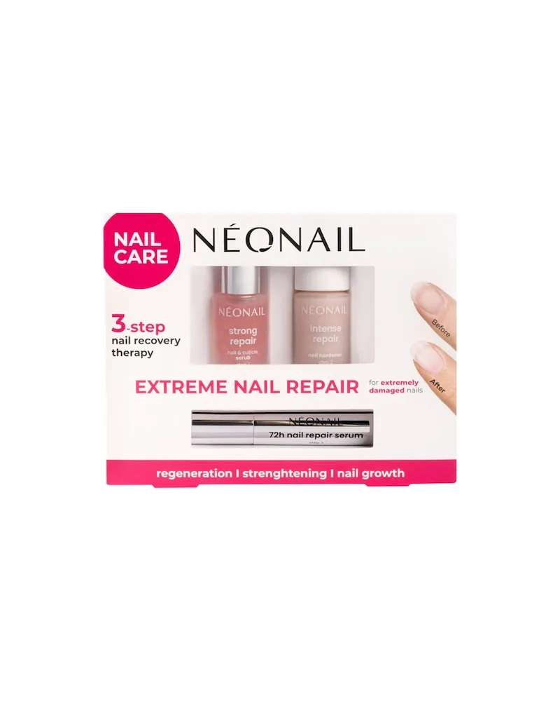 NeoNail Naegel NagelpflegeRegeneration Nagelpflege Set Strong Repair Nail and Cuticle Scrub + Intense Repair Nail Hardener + Extreme Repair 72h Nail Serum 21,99 
