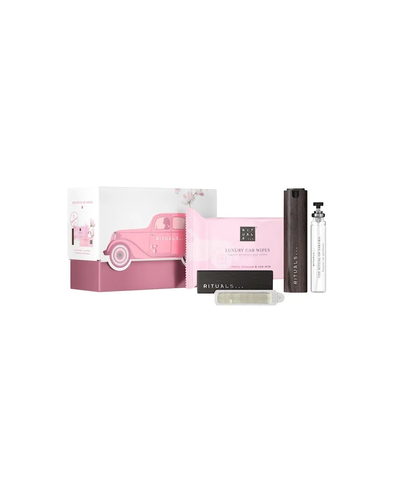 RITUALS Rituale The-Ritual-Of-SakuraThe Ritual of Sakura Auto Geschenkset 1x The Ritual of Sakura Car Air Fresher 6 g + 1x Sakura Car Perfume 14 ml + 1x Sakura Car Wipes + 1x Sakura Car Perfume Holder 39,90 