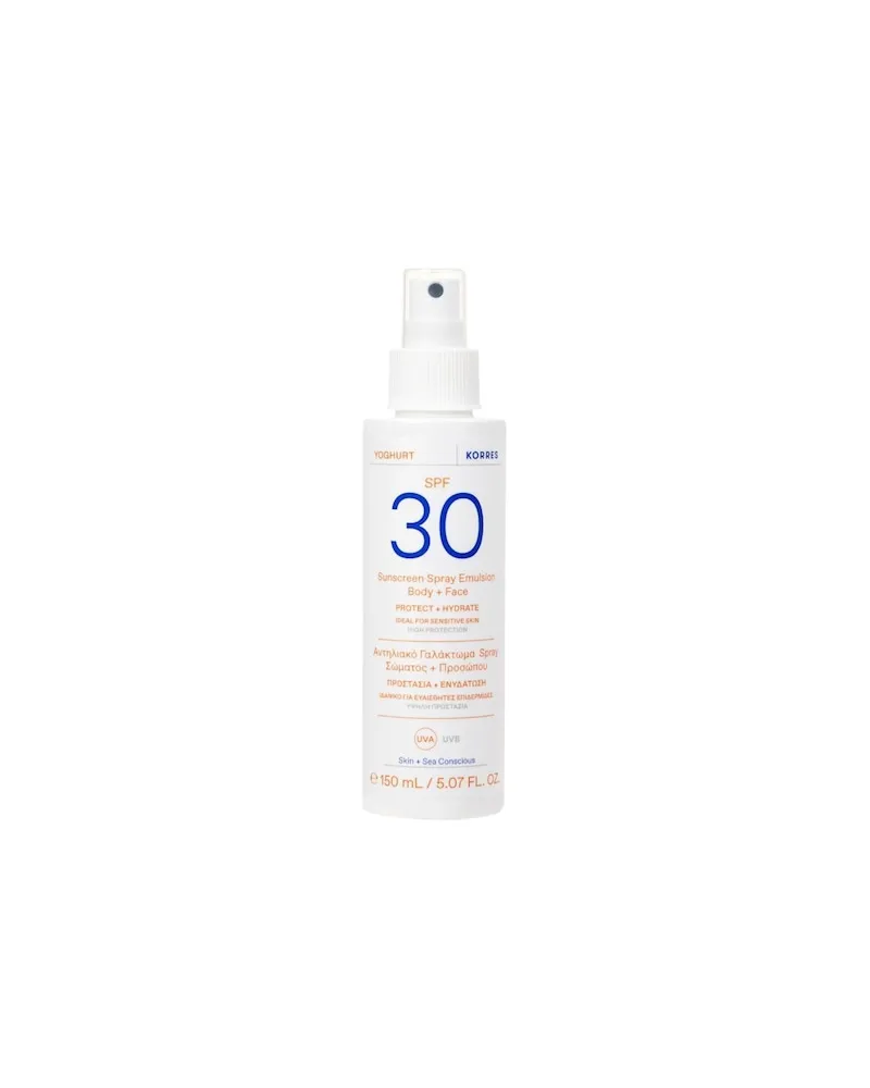 Korres Pflege SonnenpflegeYoghurt Sonnenspray-Emulsion für Gesicht und Körper SPF30 164,07 € / 1 l 