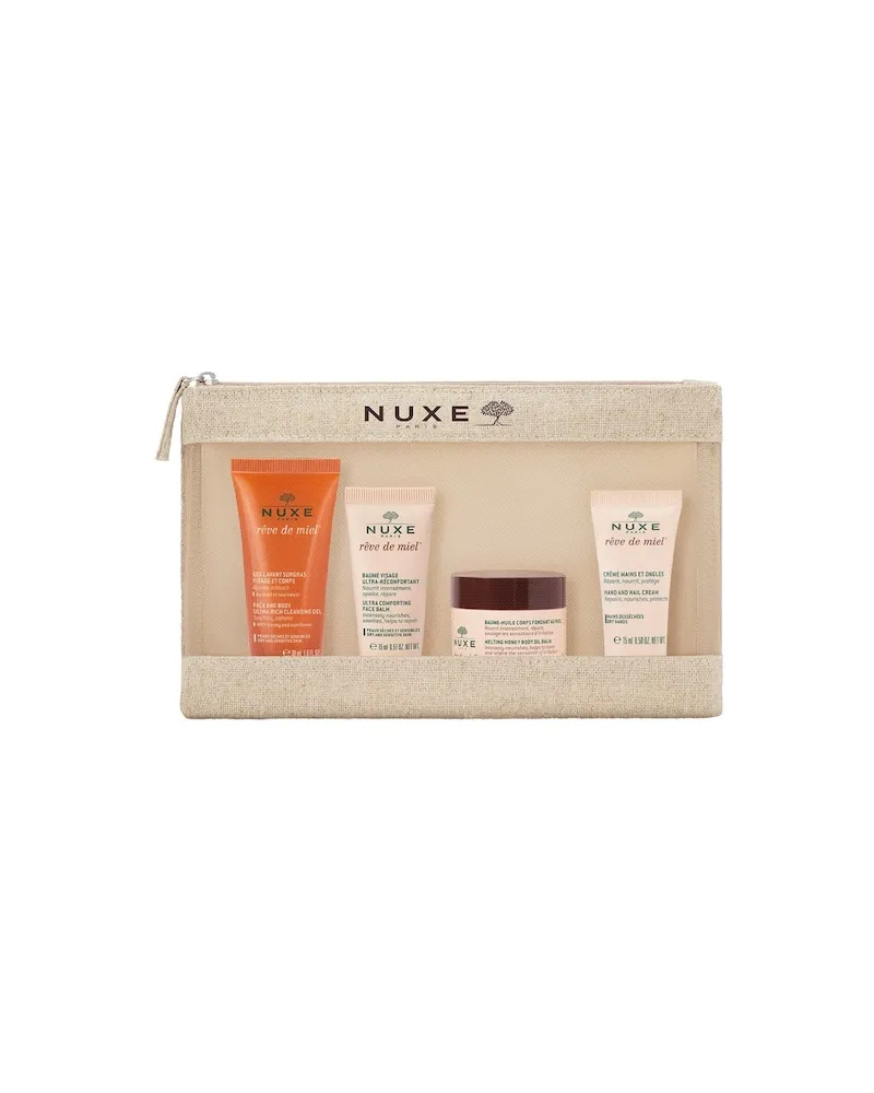 Nuxe Gesichtspflege Reve-de-MielKennenlern-Set Face and Body Ultra Rich Cleansing Gel 30 ml + Ultra Comforting Face Balm 15 ml + Melting Honey Body Oil Balm 30 ml + Hand and Nail Cream 15 ml 19,50 