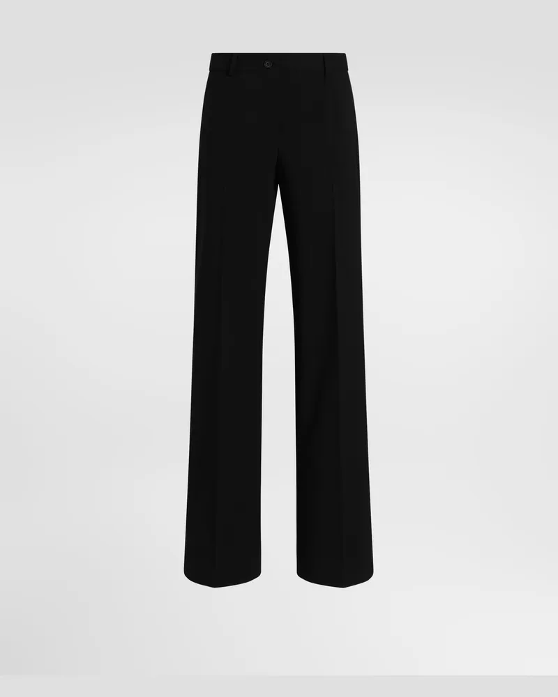 Dolce & Gabbana Hose Aus Mikroripp - Frau Hosen Und Shorts Schwarz Black