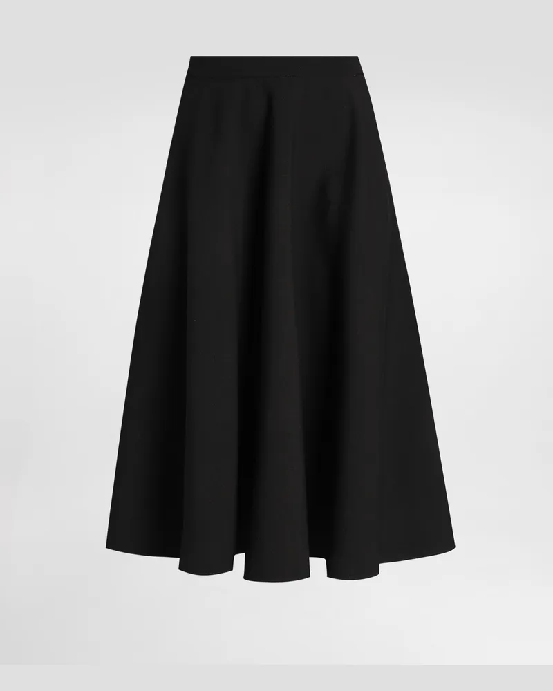Dolce & Gabbana Midirock Aus Wolle - Frau Röcke Schwarz Schwarz