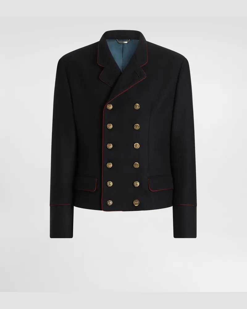 Dolce & Gabbana Gehrock Aus Wolle Mit Zweireihiger Knopfleiste - Mann Anzüge Und Blazer Blau Blau