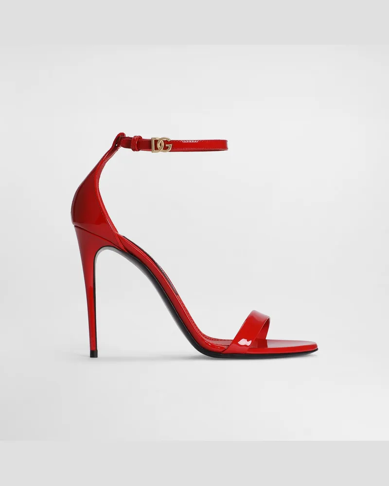 Dolce & Gabbana Sandalen Aus Lackleder - Frau Collection Rot Leder White