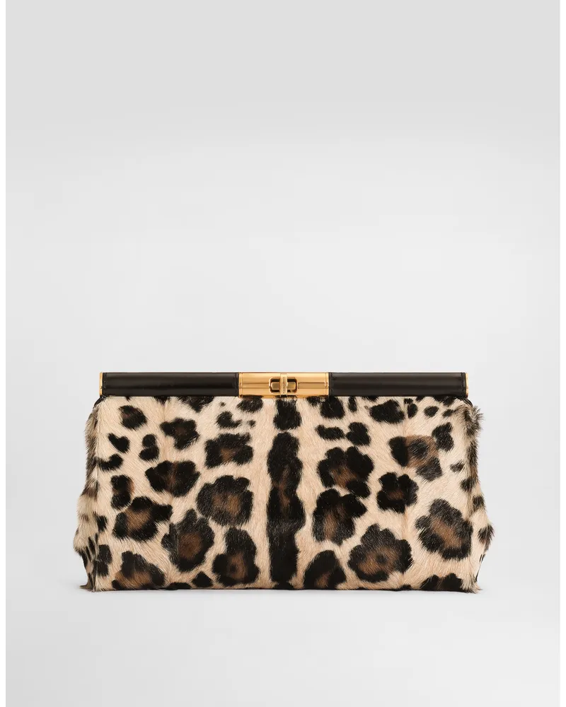 Dolce & Gabbana Marlene Shoulder Bag In Leo Kid Leather - Frau Collection Mehrfarbig Mehrfarbig