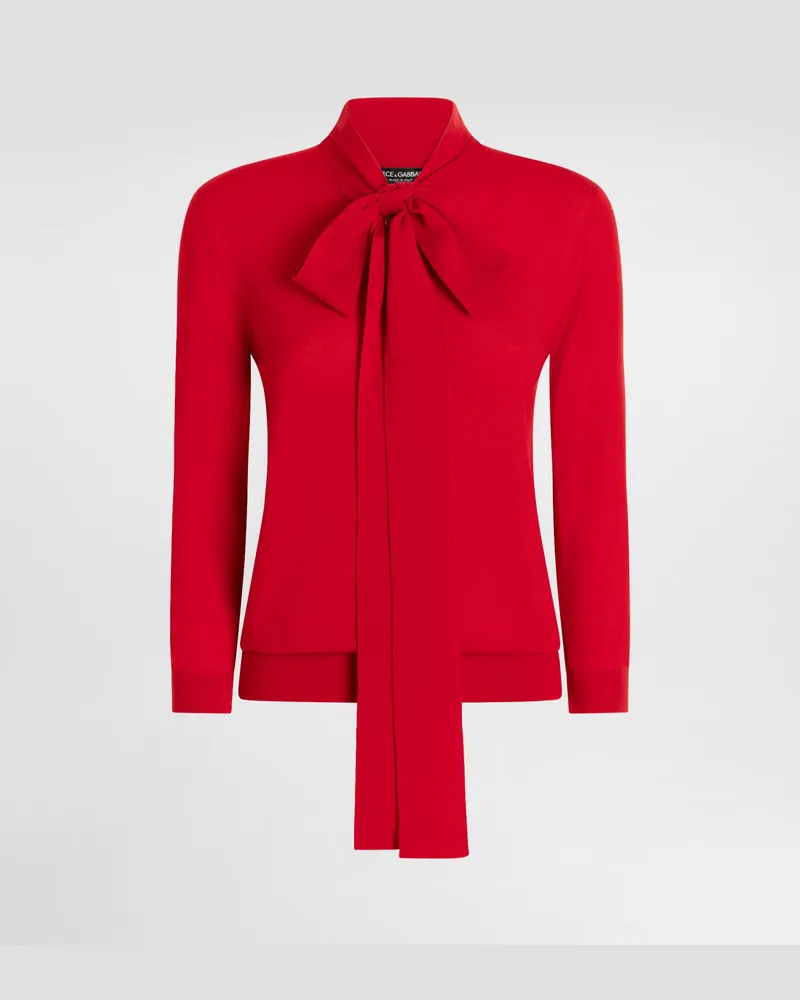 Dolce & Gabbana Pullover Aus Schurwolle - Frau T-shirts Und Sweatshirts Rot Red