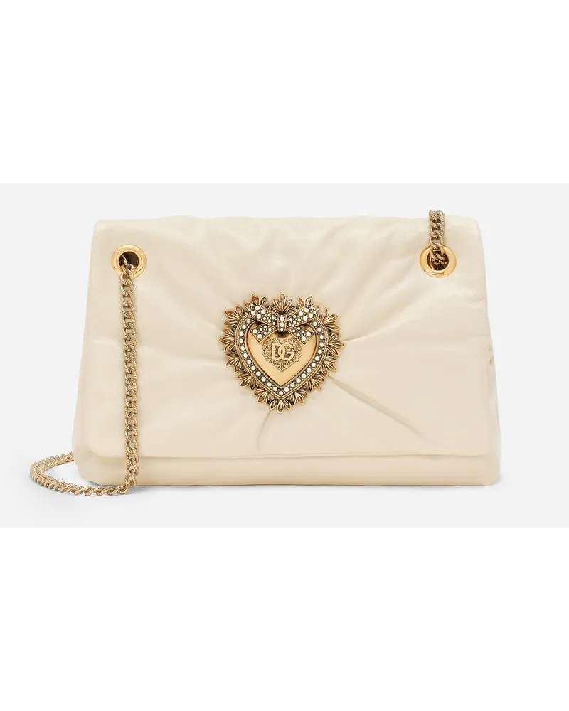 Dolce & Gabbana Tasche Devotion Soft mittelgroß Weiss