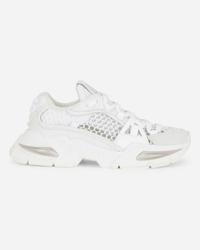 Dolce & Gabbana Sneaker Air Master Aus Materialmix - Frau Sneakers Wei Weiss