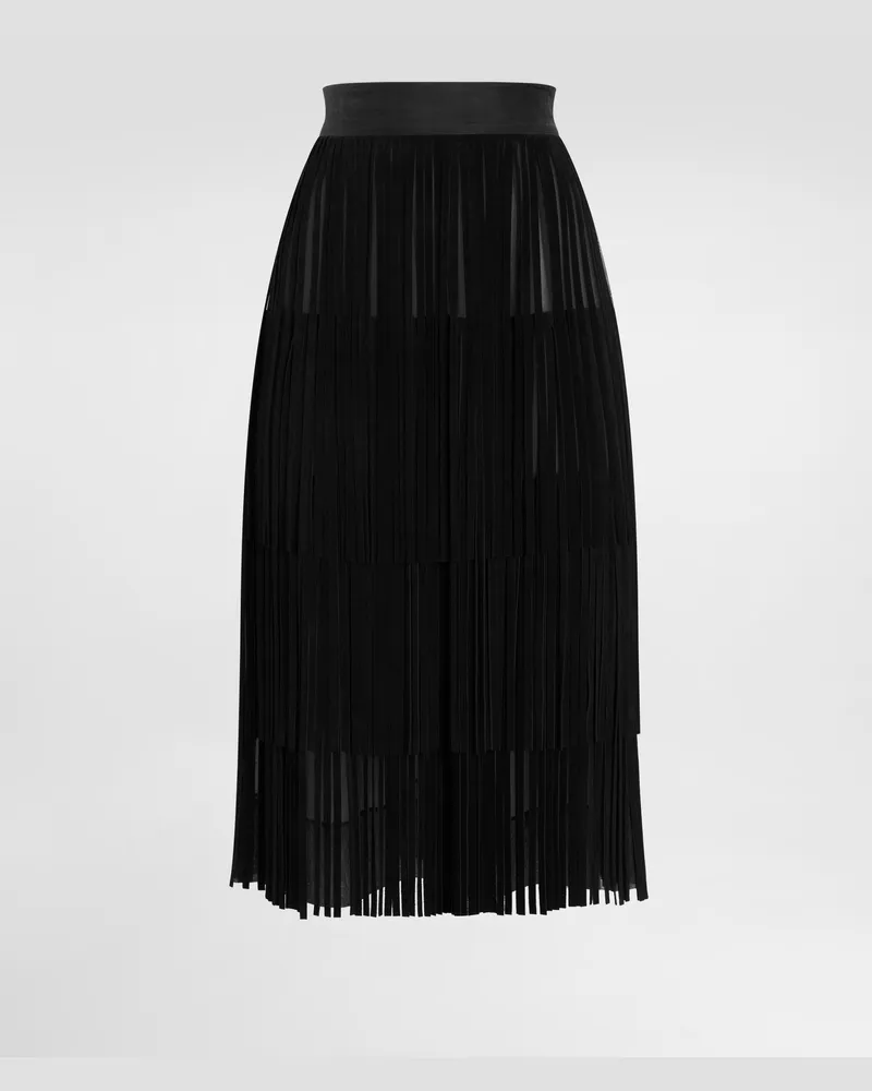 Dolce & Gabbana Organza Skirt - Frau Röcke Schwarz Black