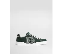 Portofino Light Strobel Sneakers In Canvas And Calfskin - Mann Sneakers Multicolor